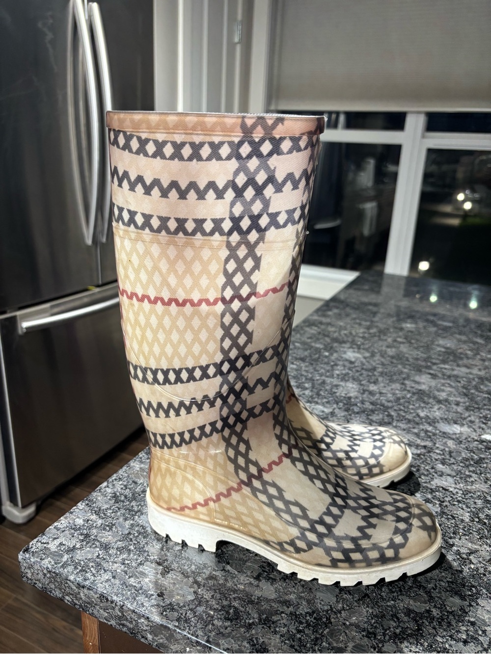 Burberry House Check Rubber Rain Boots